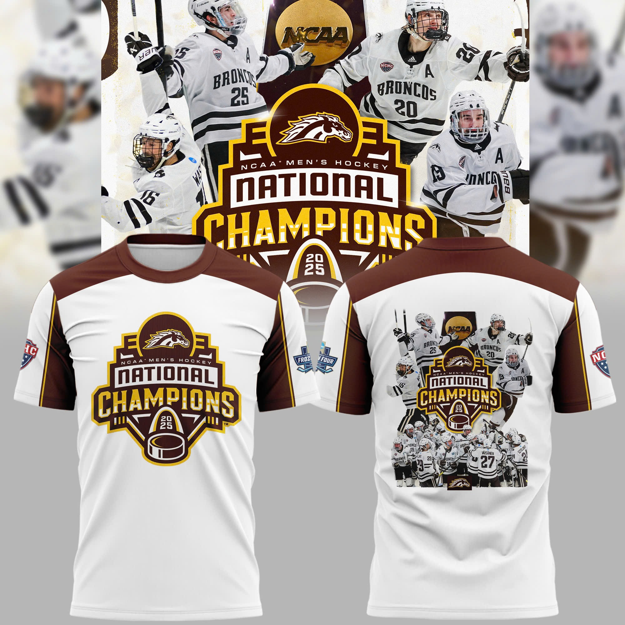 Western Michigan Broncos National Championship 2025 Shirt NCAA Hockey Fan Gear Good Gifts Oregontrailrvpk Shirt