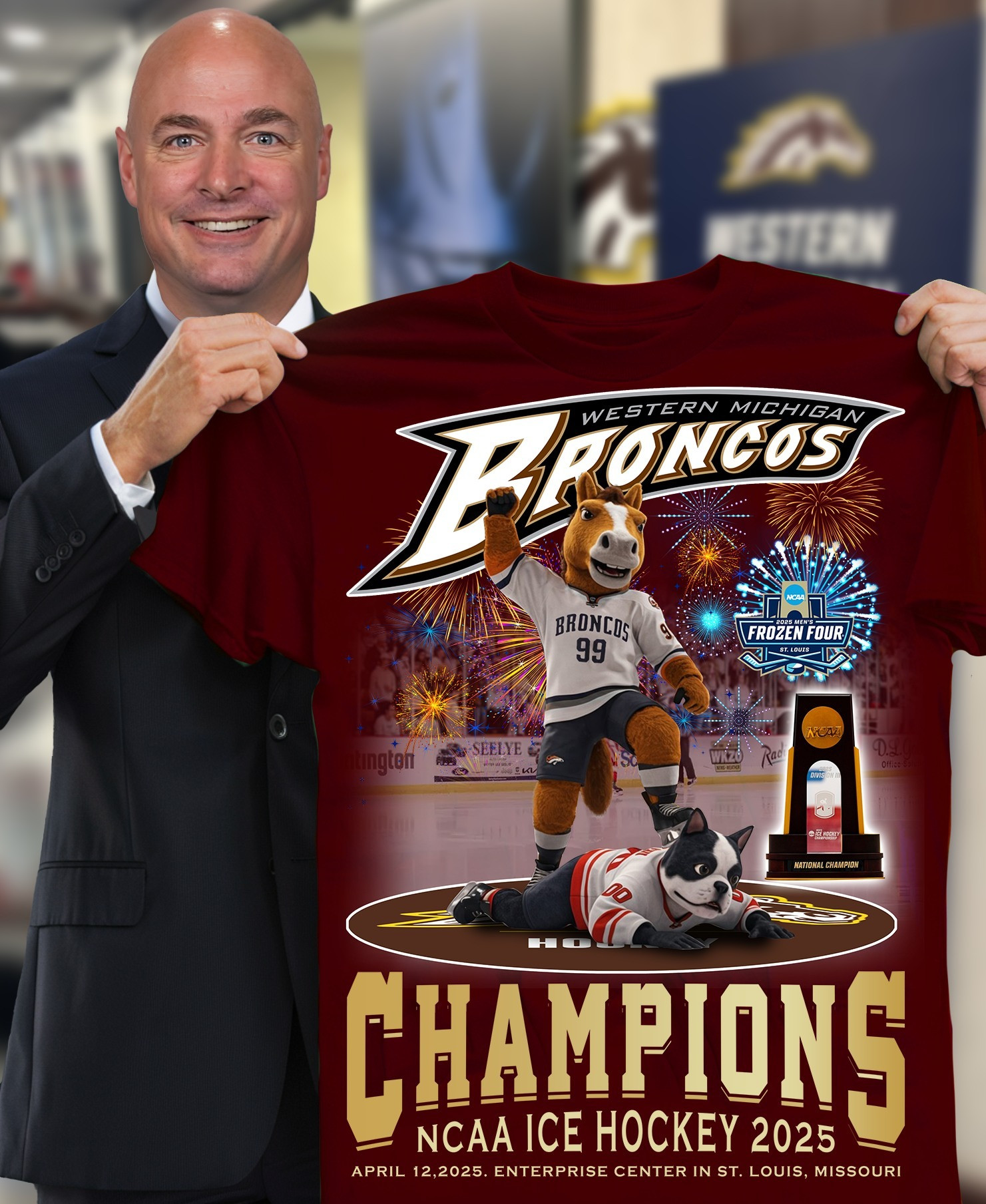 Western Michigan Broncos National Championship Gear T-Shirt 2025 WMU NCAA Ice Hockey Fan Oregontrailrvpk Shirt