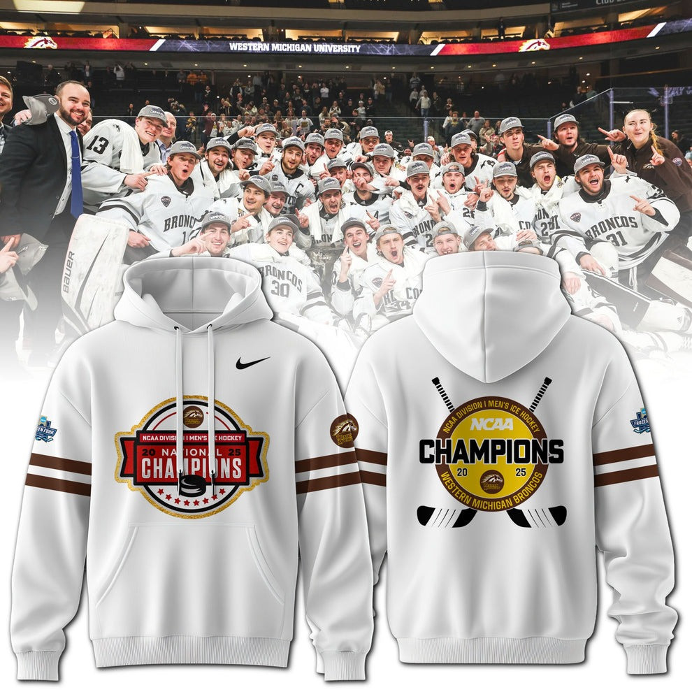 Western Michigan Broncos National Championship Hoodie NCAA Hockey Frozen Four Merch Best