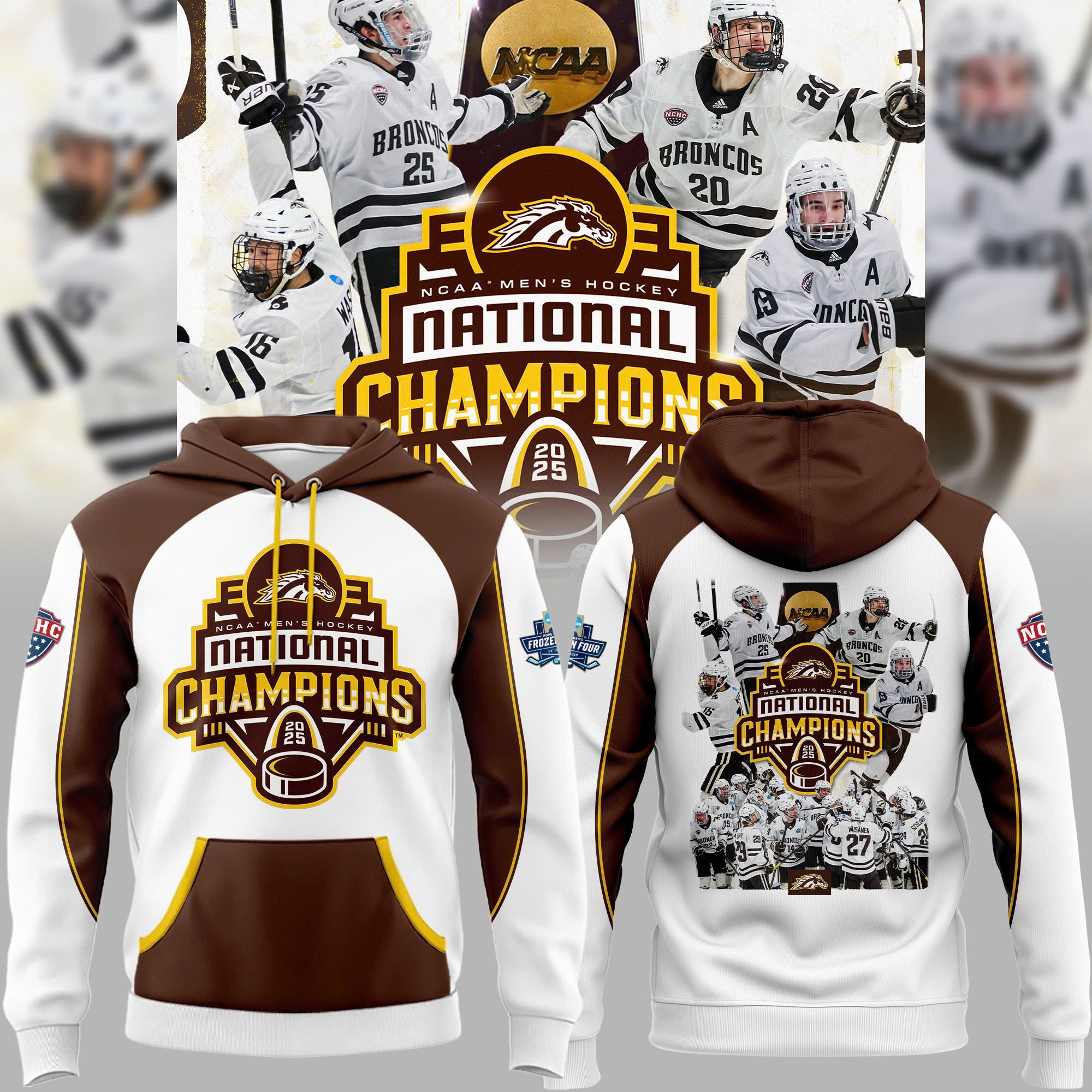 Western Michigan National Championship Gear Hoodie 2025 Gift Ideas For Hockey Lovers