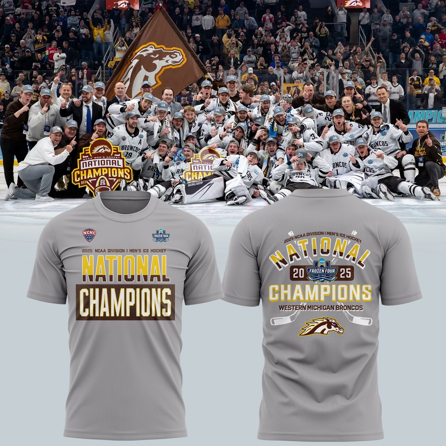 Western Michigan National Championship Gear T-Shirt 2025 WMU Hockey Champions Tee Gifts Oregontrailrvpk Shirt