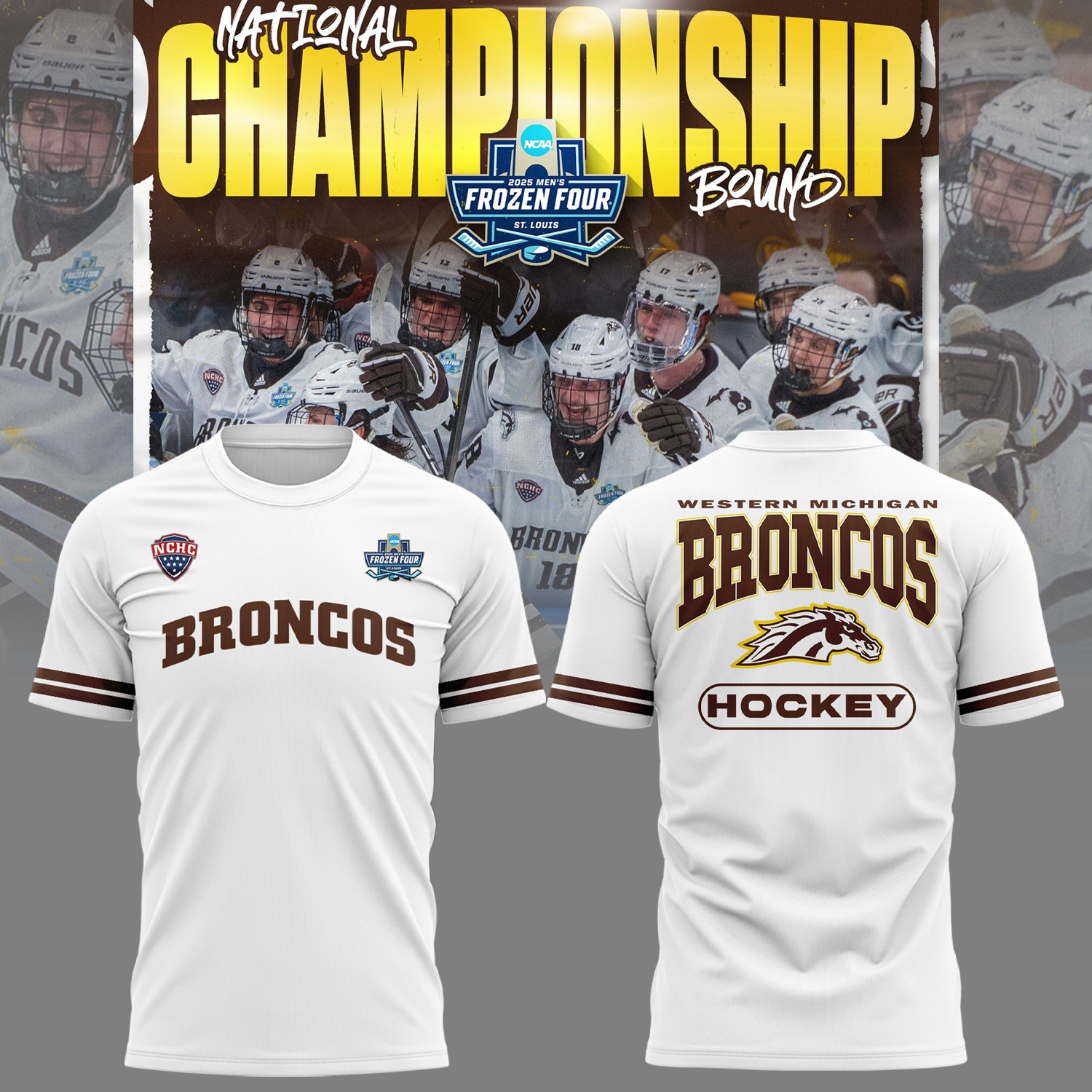 Western Michigan National Championship Gear T-Shirt WMU Broncos Hockey 2025 Fan Merch Oregontrailrvpk Shirt