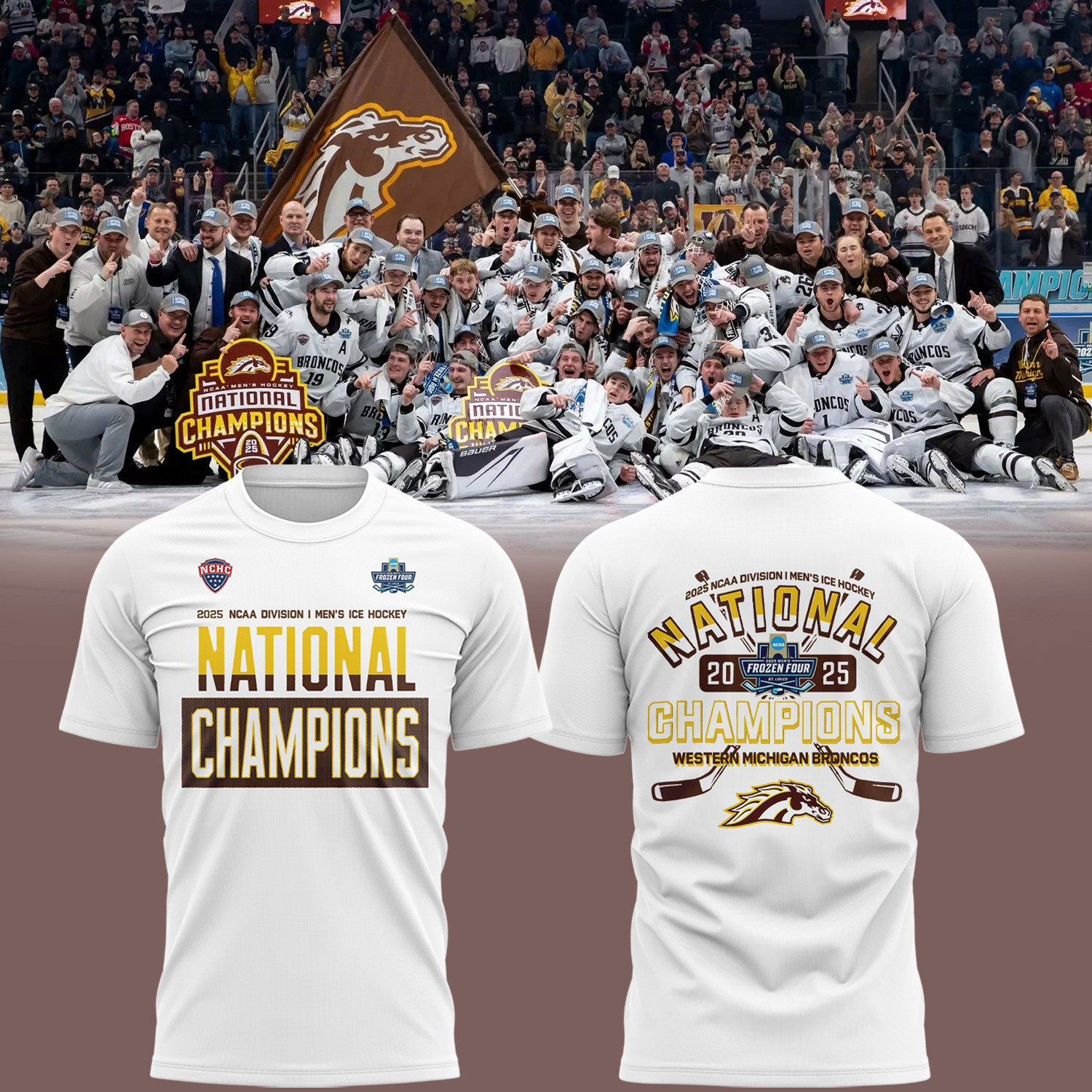 Western Michigan National Championship Gear Tee Shirt 2025 WMU Broncos Ice Hockey Oregontrailrvpk Shirt