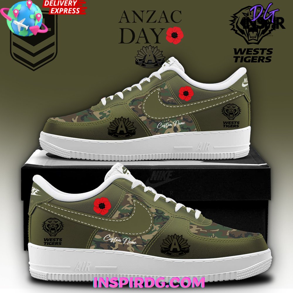 Wests Tigers ANZAC Day 2025 Air Force 1