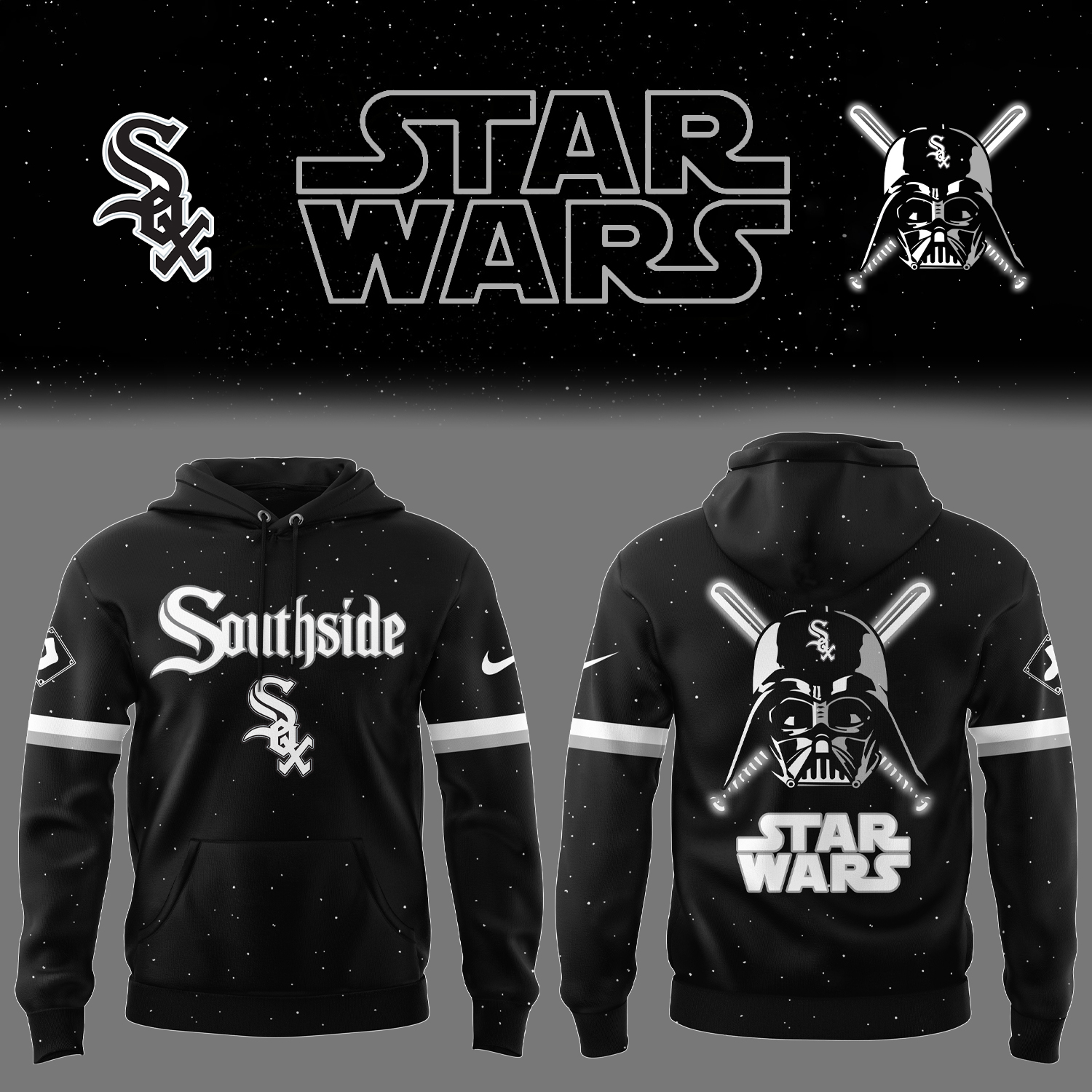 White Sox Baseball White Sox x Star Wars 2025 Black Hoodie