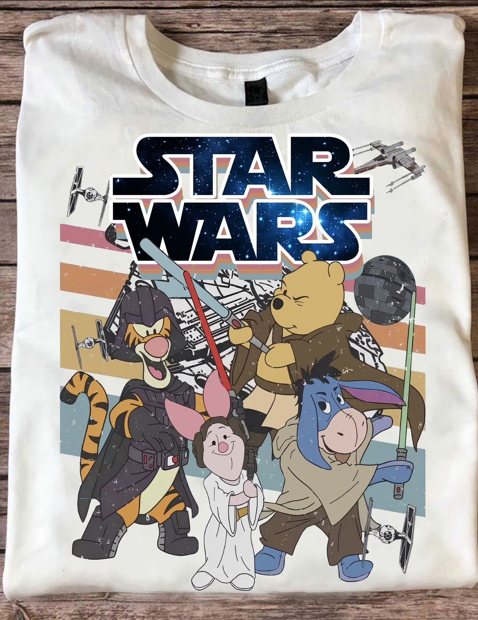 Winnie The Pooh Star Wars T-Shirt Cute Cartoon Gifts For Winnie The Pooh Star Wars Fans Oregontrailrvpk Shirt