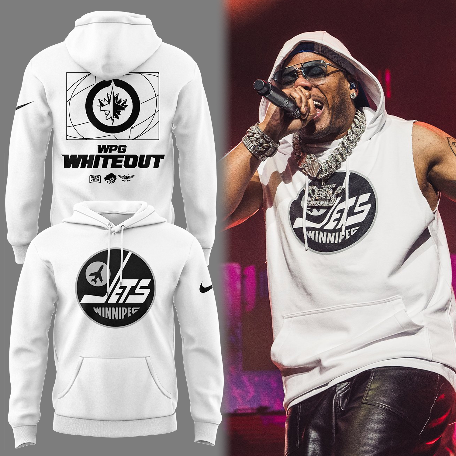 Winnipeg Jets Hockey Limited The Whiteout Party 2025 Hoodie Presents For Hockey Players