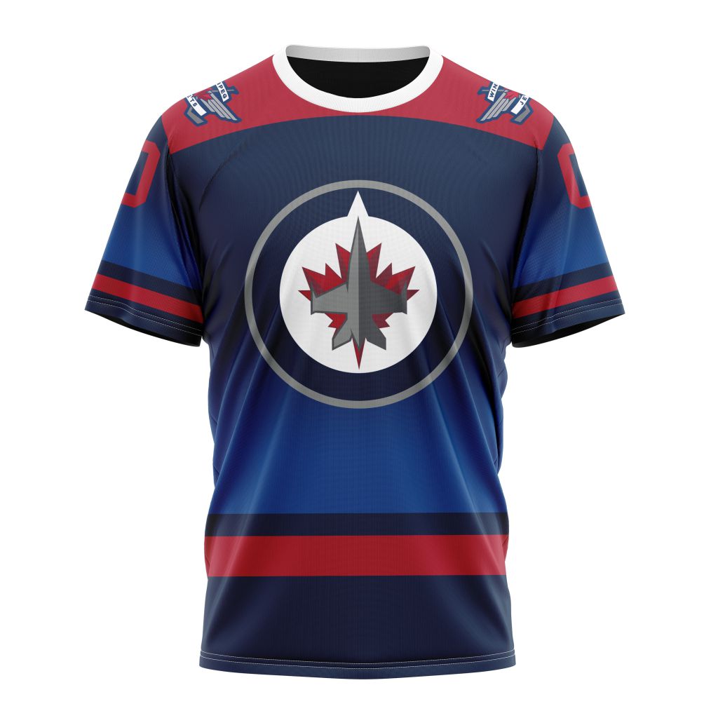 Winnipeg Jets New Gradient Series Concept Personalized Name And Number T-Shirt Oregontrailrvpk Shirt