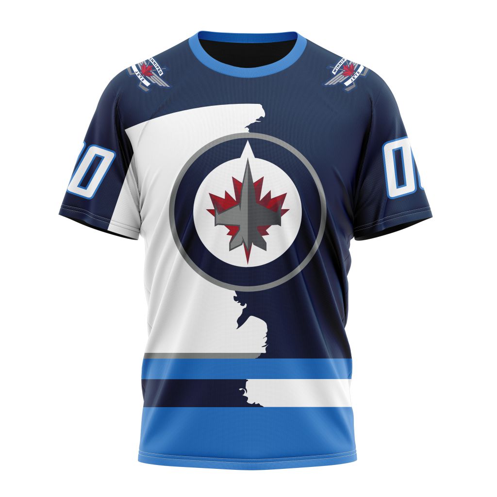 Winnipeg Jets Personalize 2023 Home Mix Away Kits Personalized Name And Number T-Shirt Oregontrailrvpk Shirt