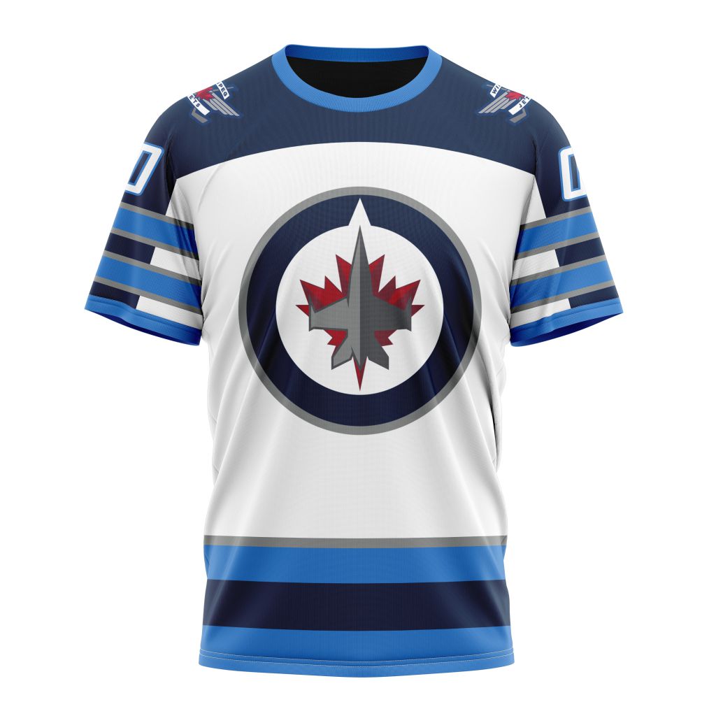 Winnipeg Jets Personalized Away Kits Personalized Name And Number T-Shirt Oregontrailrvpk Shirt