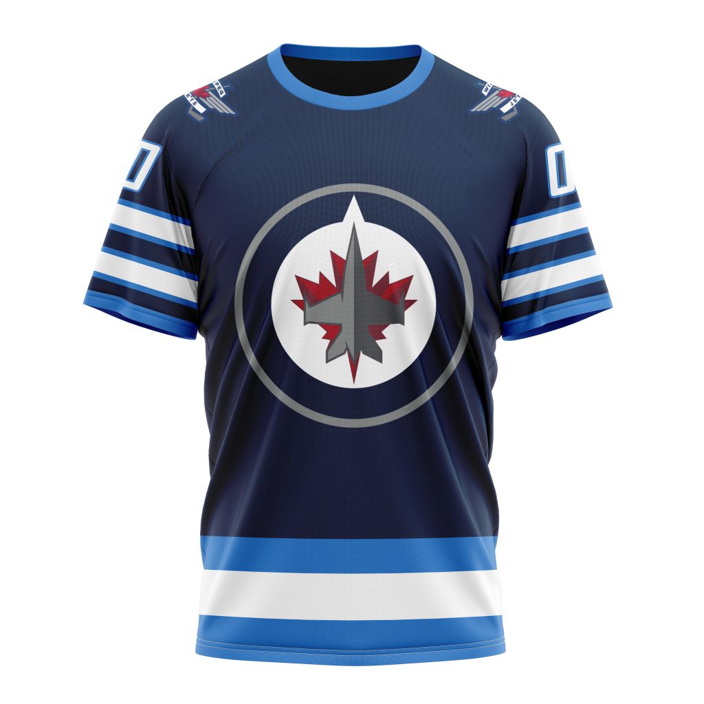 Winnipeg Jets Personalized Home Kits Personalized Name And Number T-Shirt Oregontrailrvpk Shirt