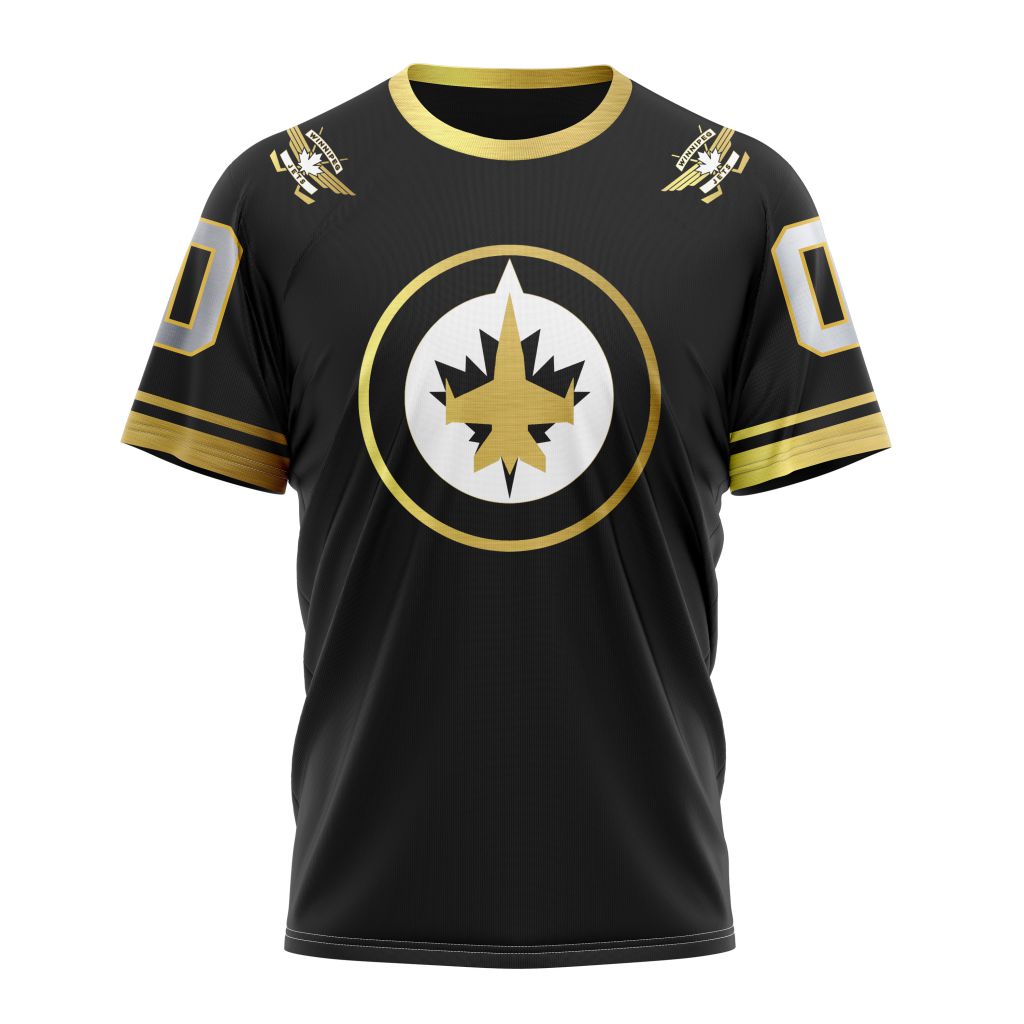 Winnipeg Jets Special Black And Gold Design 01 Personalized Name And Number T-Shirt Oregontrailrvpk Shirt