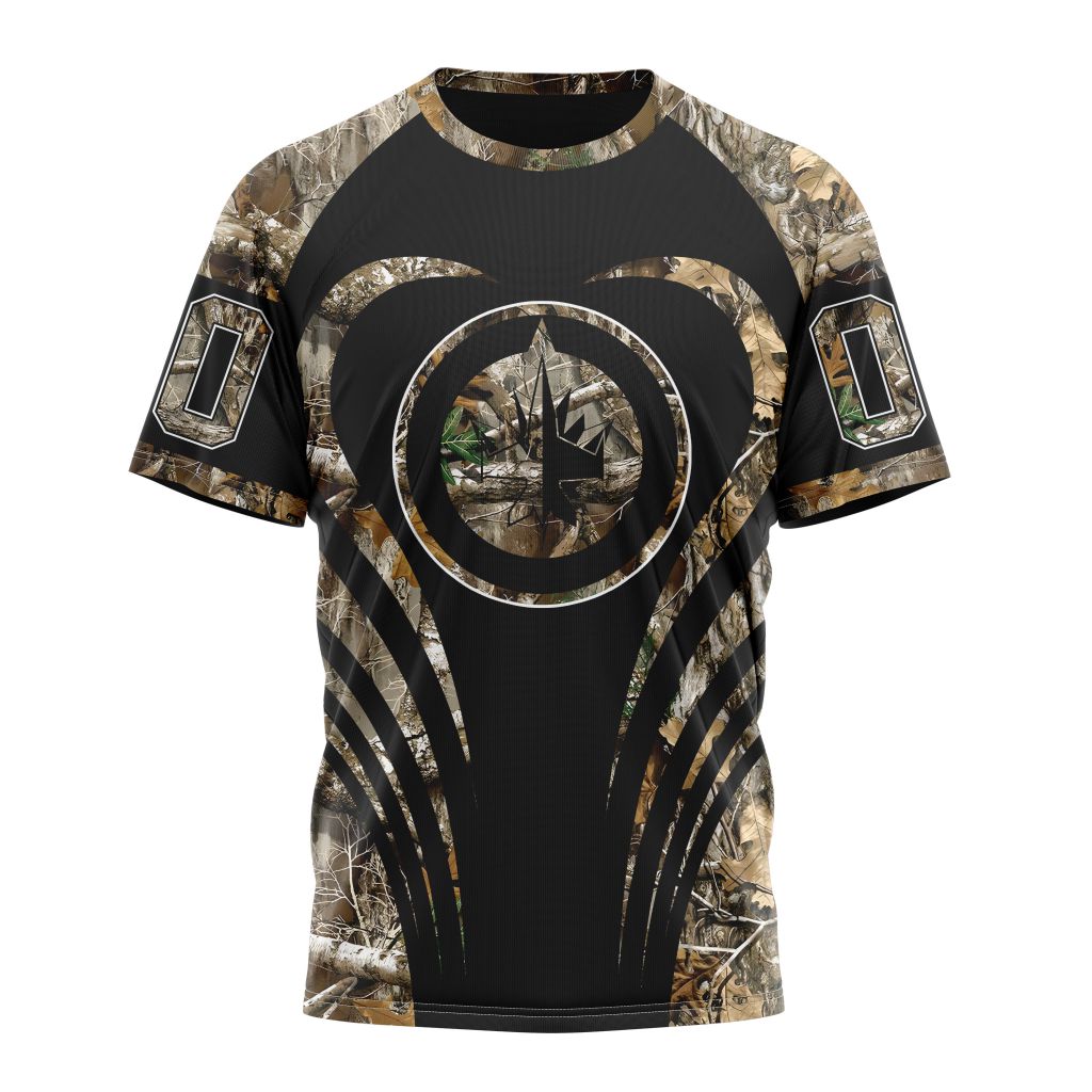 Winnipeg Jets Special Camo Hunting Personalized Name And Number T-Shirt Oregontrailrvpk Shirt