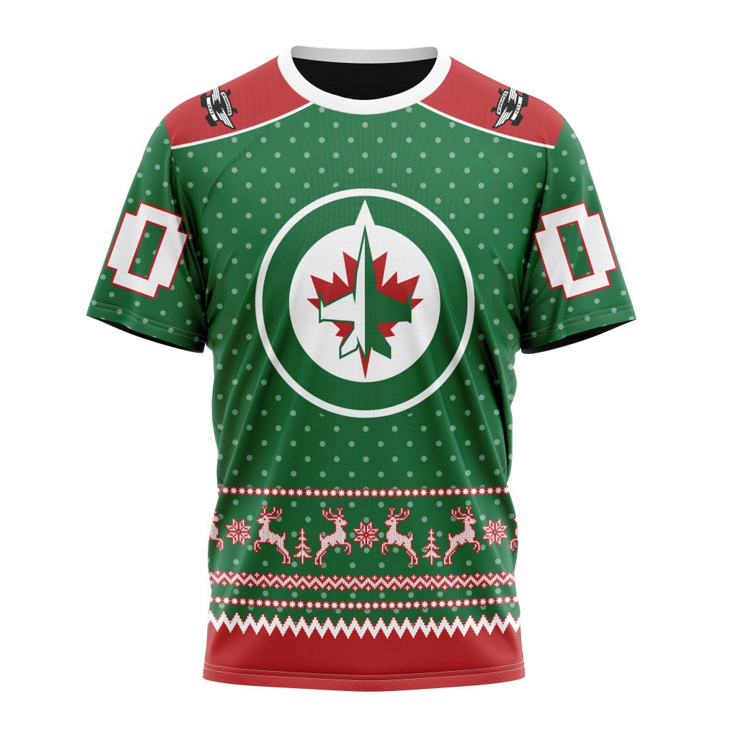 Winnipeg Jets Special Christmas Apparel Personalized Name And Number T-Shirt Oregontrailrvpk Shirt
