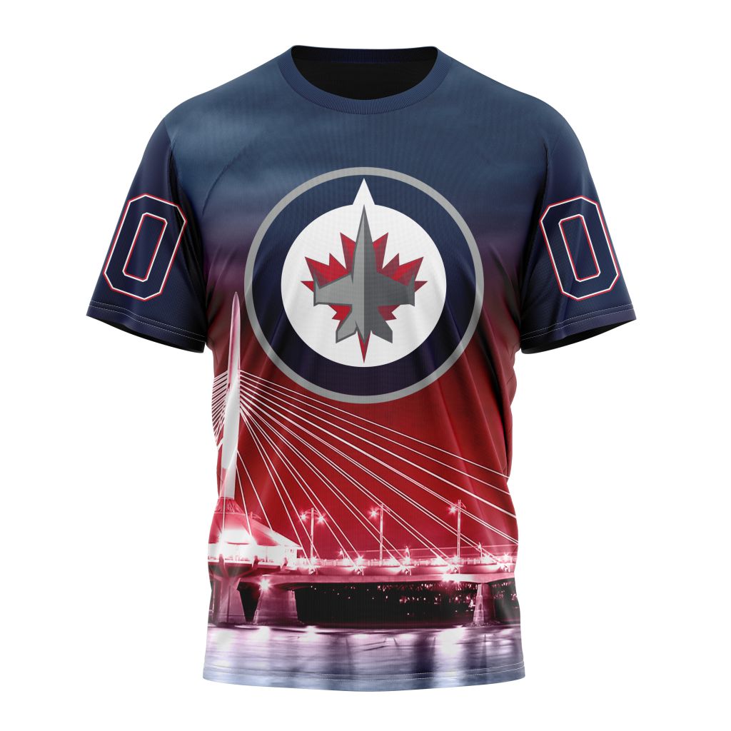 Winnipeg Jets Special Design With Esplanade Riel Personalized Name And Number T-Shirt Oregontrailrvpk Shirt