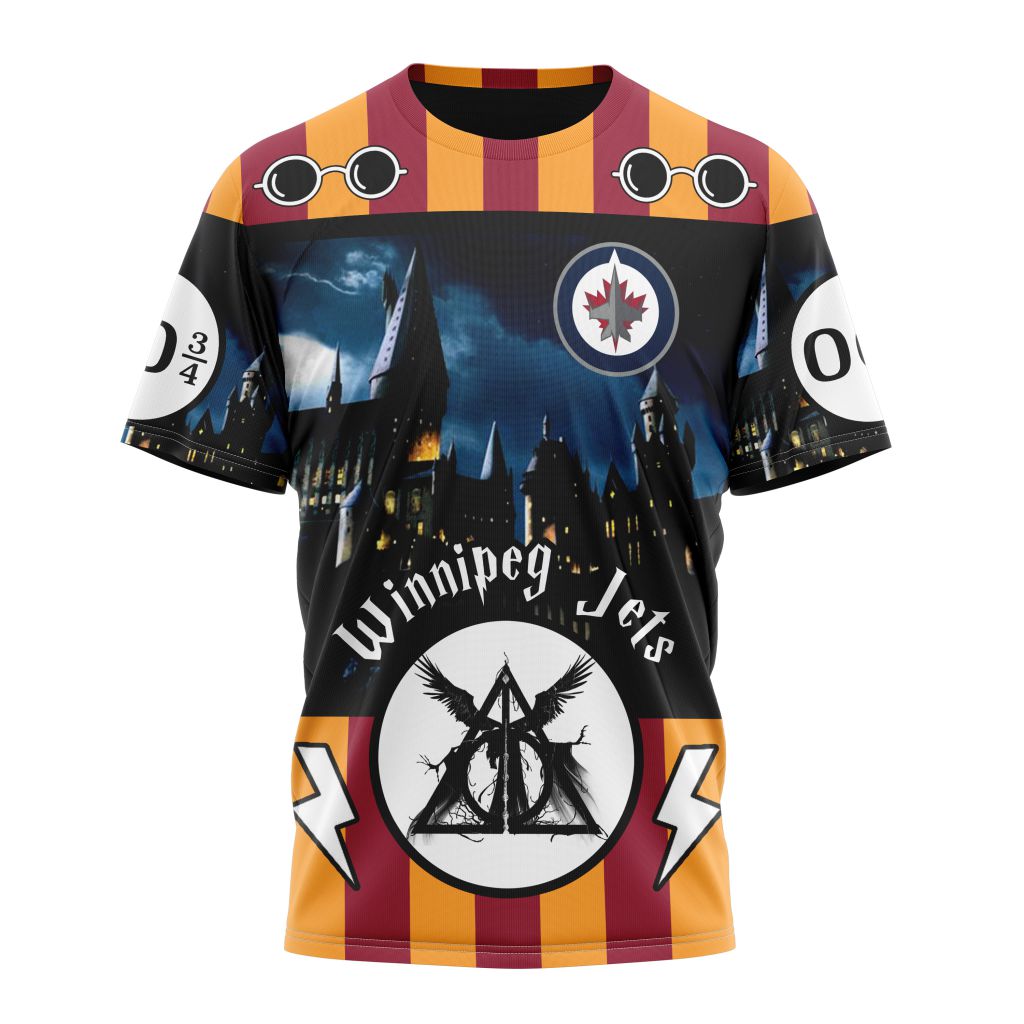 Winnipeg Jets Special Design With Harry Potter Theme Personalized Name And Number T-Shirt Oregontrailrvpk Shirt