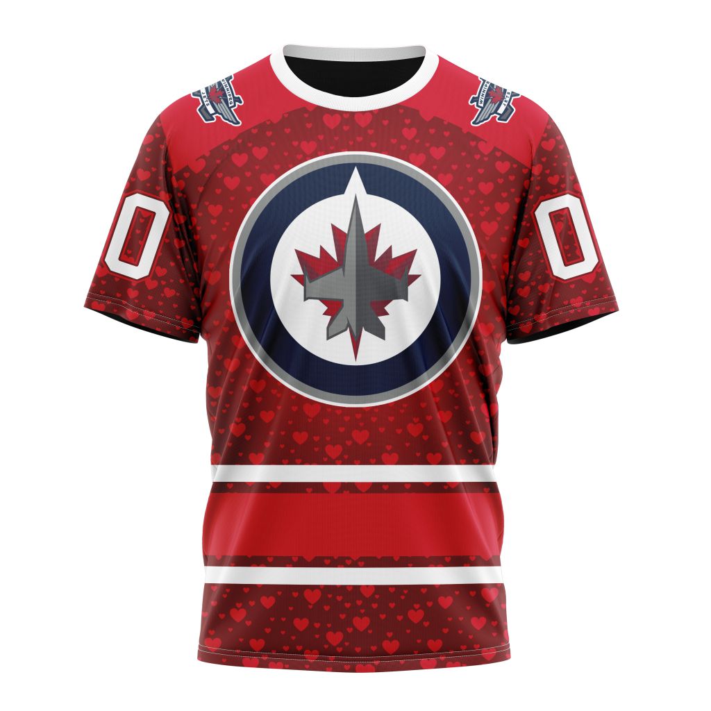 Winnipeg Jets Special Gift For Valentines Day 01 Personalized Name And Number T-Shirt Oregontrailrvpk Shirt