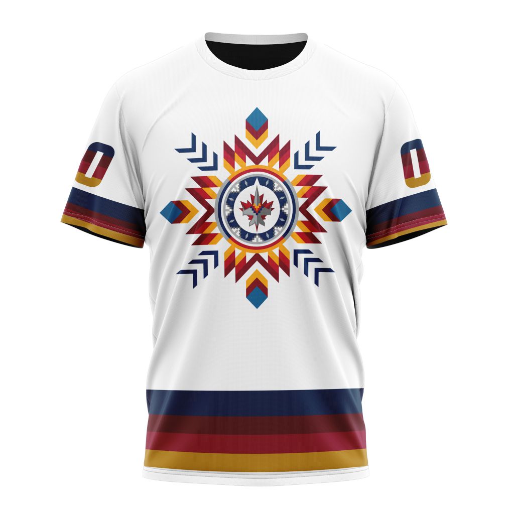 Winnipeg Jets Special Indigenous Design Personalized Name And Number T-Shirt Oregontrailrvpk Shirt