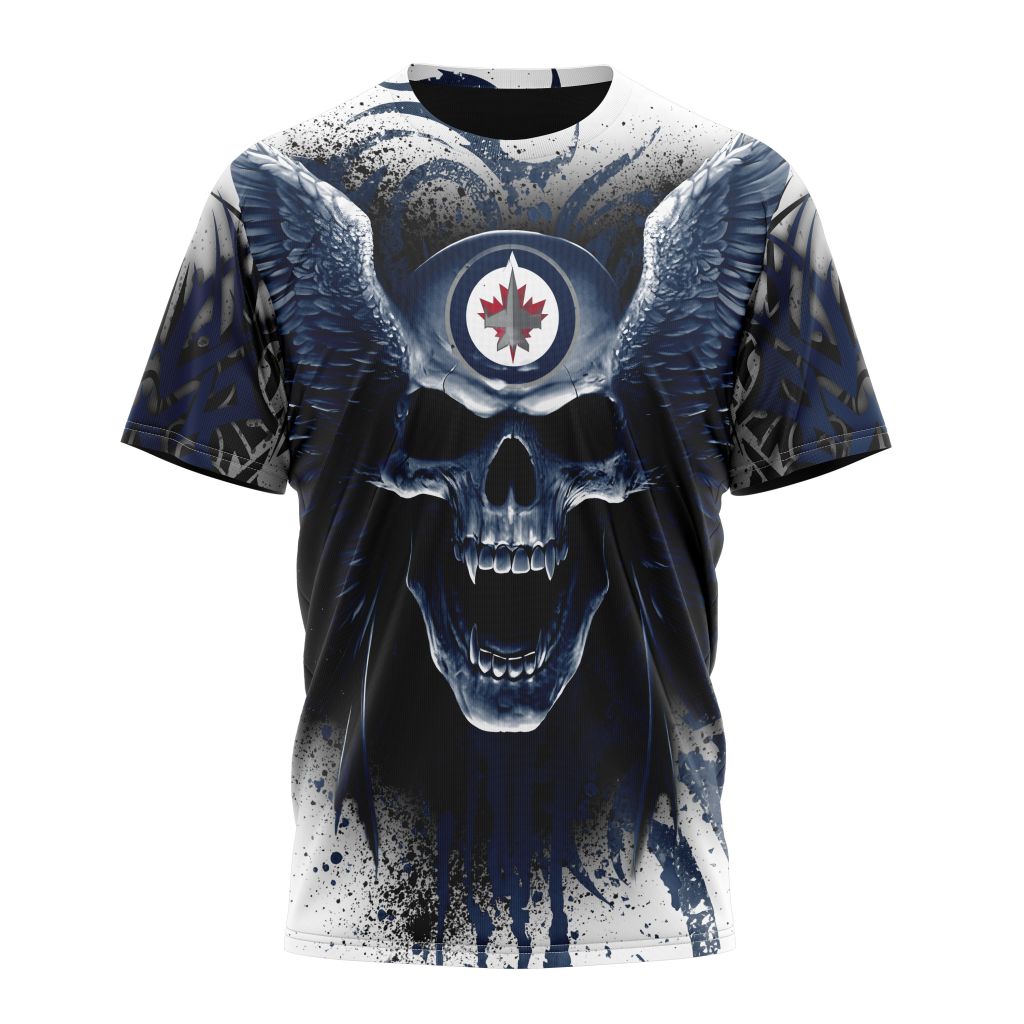 Winnipeg Jets Special Kits With Skull Art T-Shirt Oregontrailrvpk Shirt