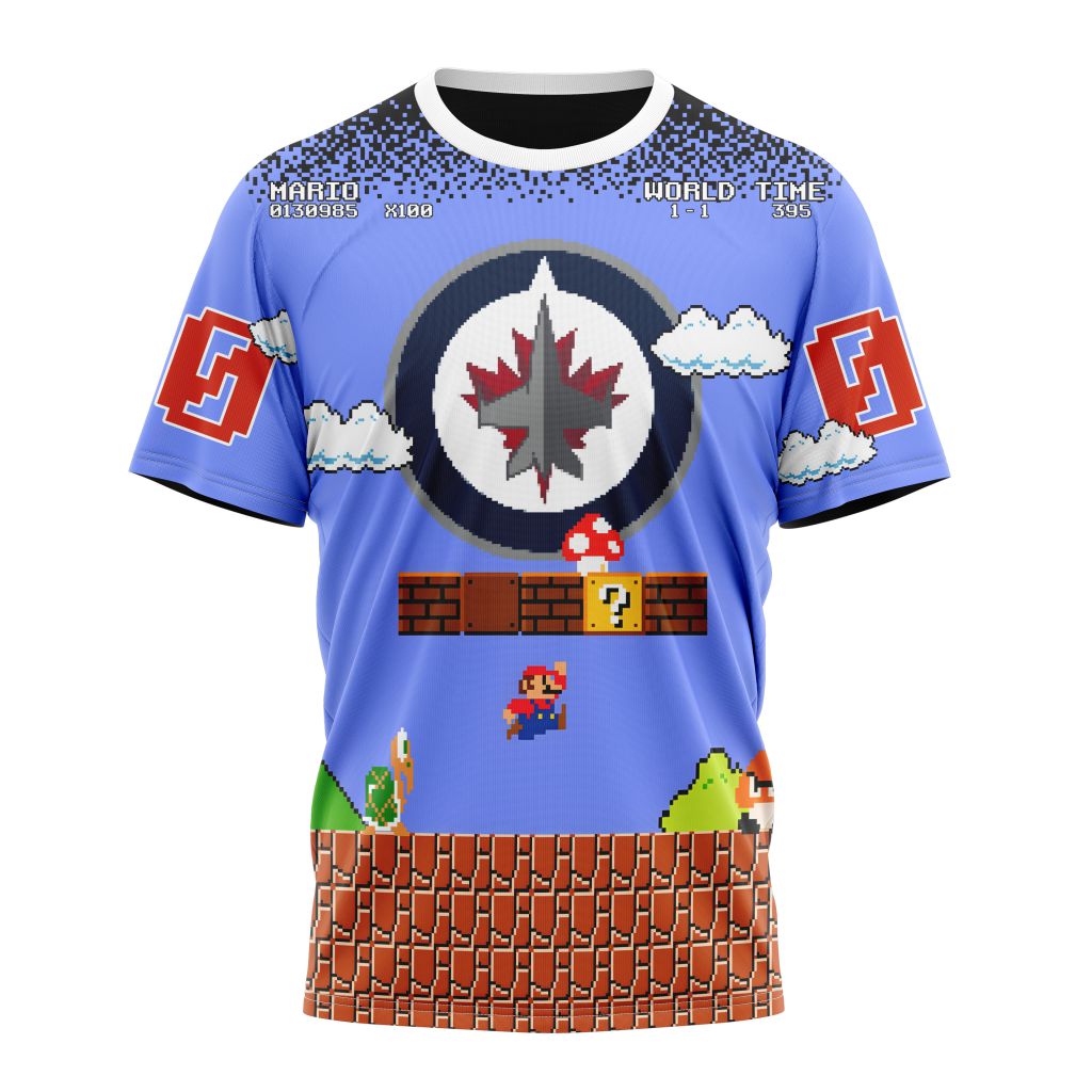Winnipeg Jets Special Kits With Super Mario Game Design Personalized Name And Number T-Shirt Oregontrailrvpk Shirt