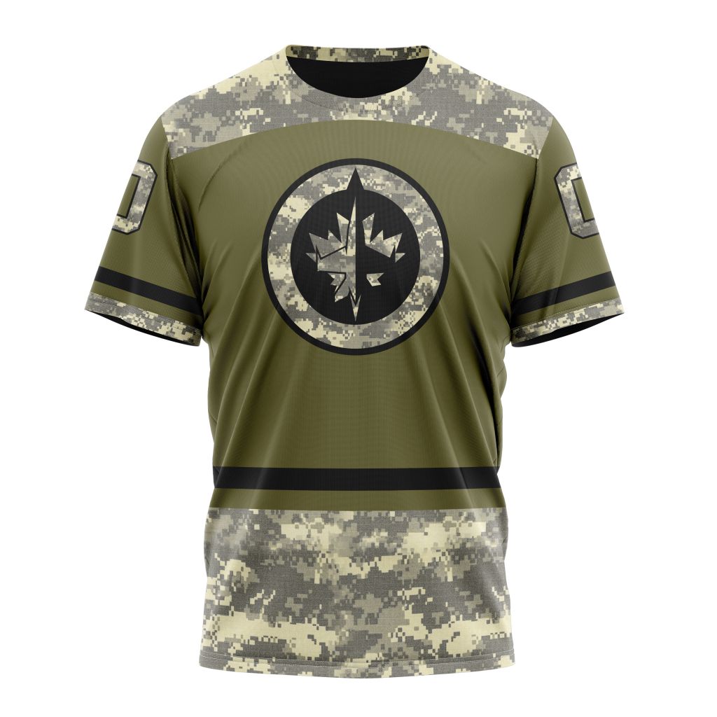 Winnipeg Jets Special Military Appreciation Design 04 Personalized Name And Number T-Shirt Oregontrailrvpk Shirt