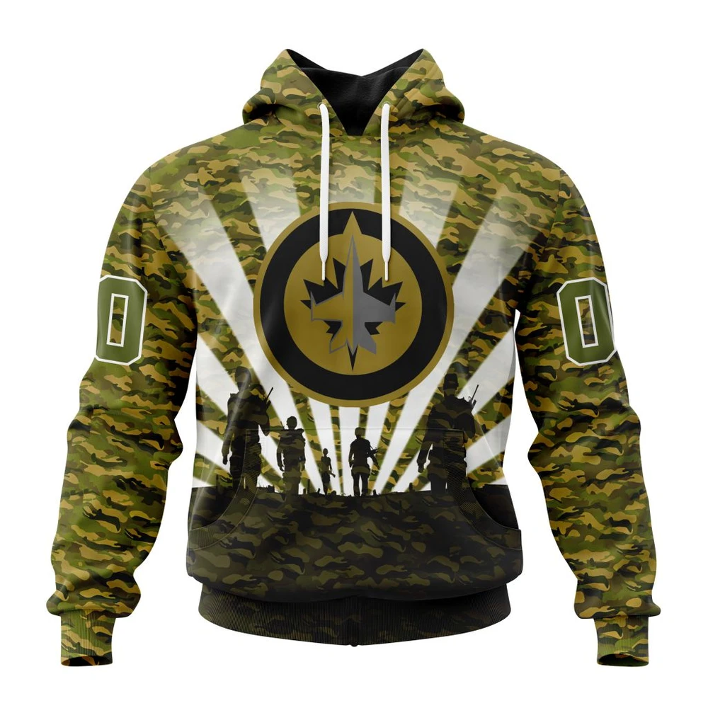 Winnipeg Jets Special Military Camo Kits For Veterans Day And Rememberance Day All Over Print Hoodie Style 49298