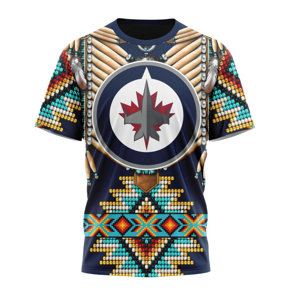 Winnipeg Jets Special Native Costume Design 02 Personalized Name And Number T-Shirt Oregontrailrvpk Shirt