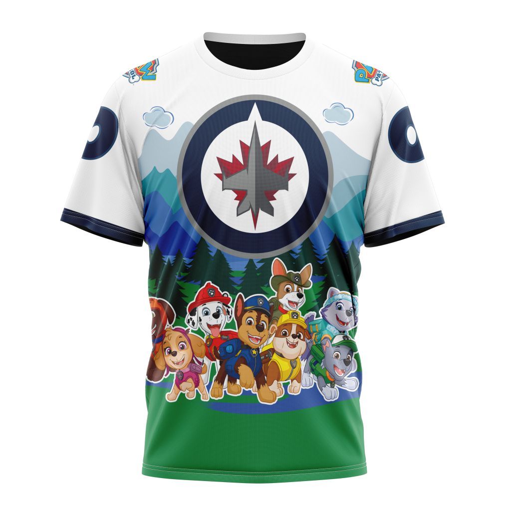 Winnipeg Jets Special Paw Patrol Design 01 Personalized Name And Number T-Shirt Oregontrailrvpk Shirt