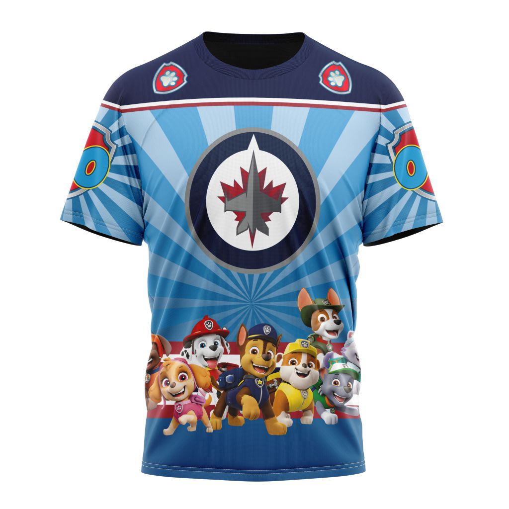 Winnipeg Jets Special Paw Patrol Kits Personalized Name And Number T-Shirt Oregontrailrvpk Shirt