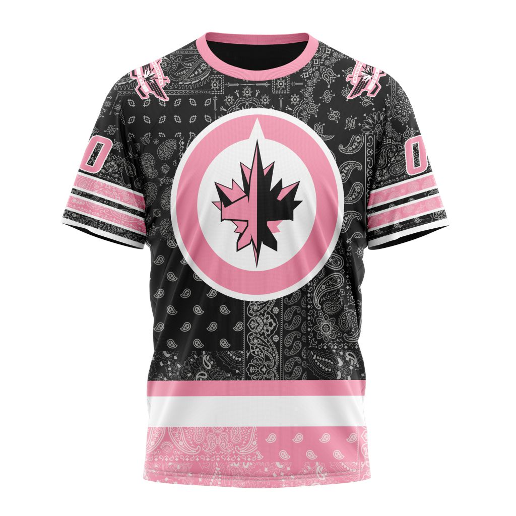 Winnipeg Jets Special Pink Paisley Design 01 Personalized Name And Number T-Shirt Oregontrailrvpk Shirt