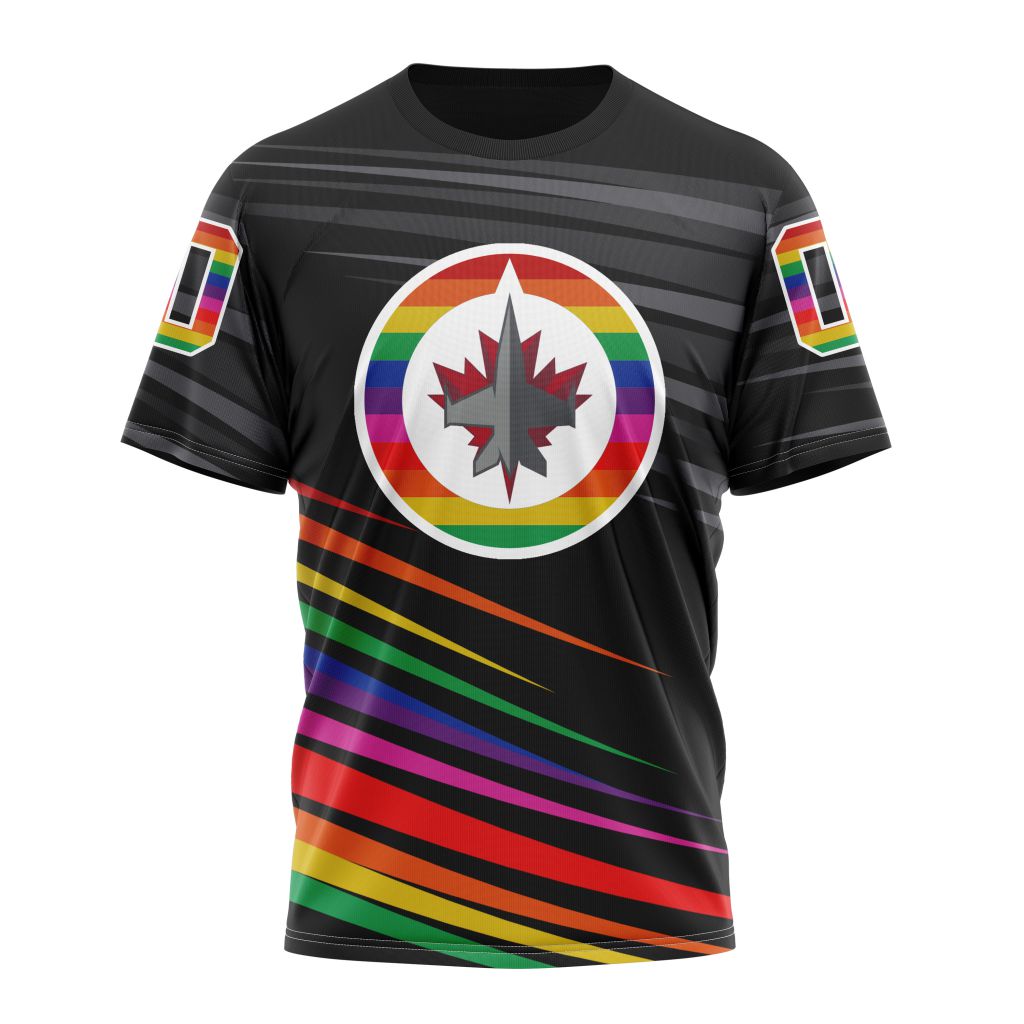 Winnipeg Jets Special Pride Design Hockey Is For Everyone 01 Personalized Name And Number T-Shirt Oregontrailrvpk Shirt