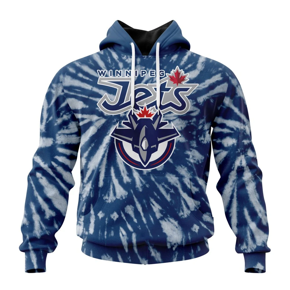Winnipeg Jets Special Retro Vintage Tie Dye All Over Print Hoodie Style 29982