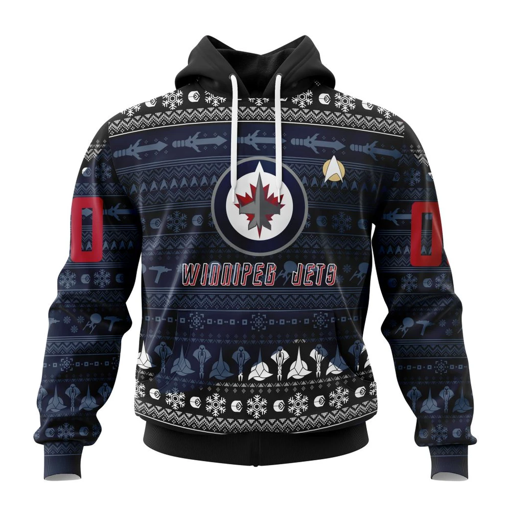 Winnipeg Jets Special Star Trek Design All Over Print Hoodie Style 27603