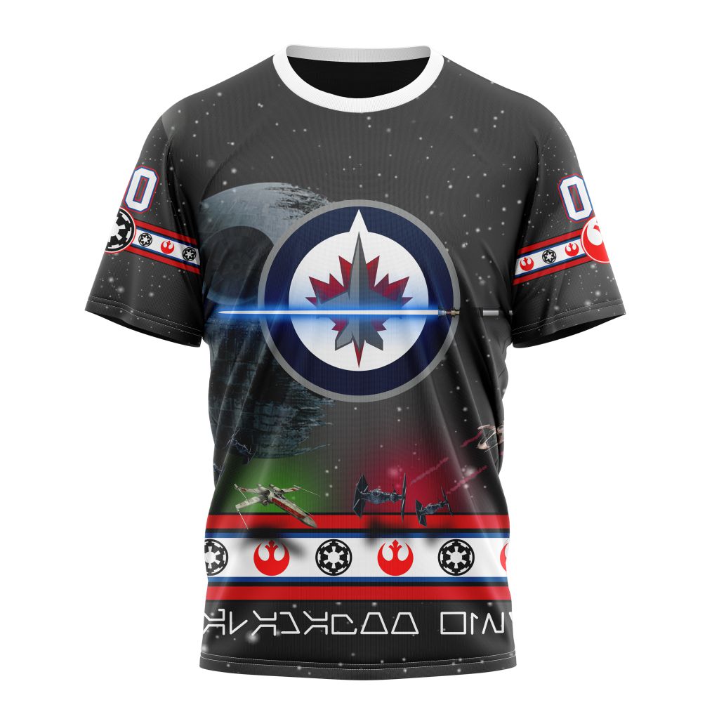 Winnipeg Jets Special Star Wars Design Personalized Name And Number T-Shirt Oregontrailrvpk Shirt