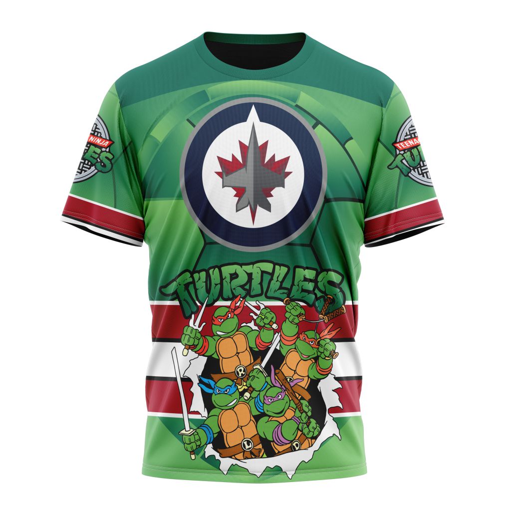 Winnipeg Jets Special Teenage Mutant Ninja Turtles Design 02 Personalized Name And Number T-Shirt Oregontrailrvpk Shirt