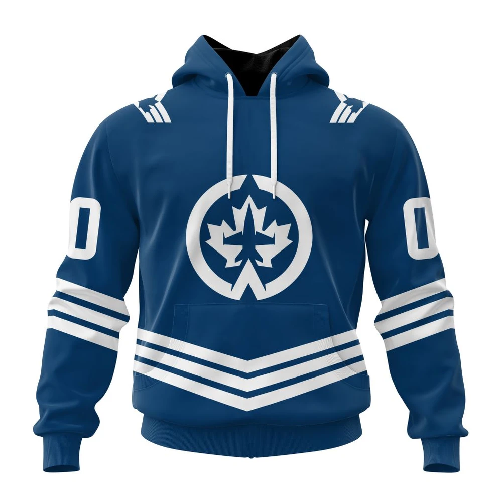 Winnipeg Jets Special Two-Tone Design All Over Print Hoodie Style 35682