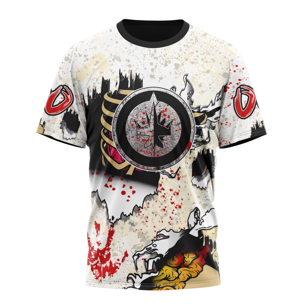 Winnipeg Jets Special Zombie For Halloween Personalized Name And Number T-Shirt Oregontrailrvpk Shirt