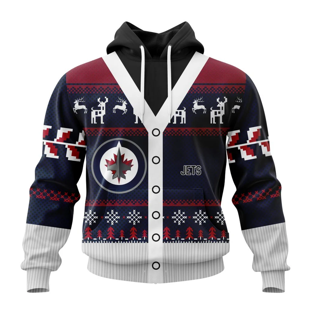 Winnipeg Jets Specialized Chrismas Season All Over Print Hoodie Style 53130