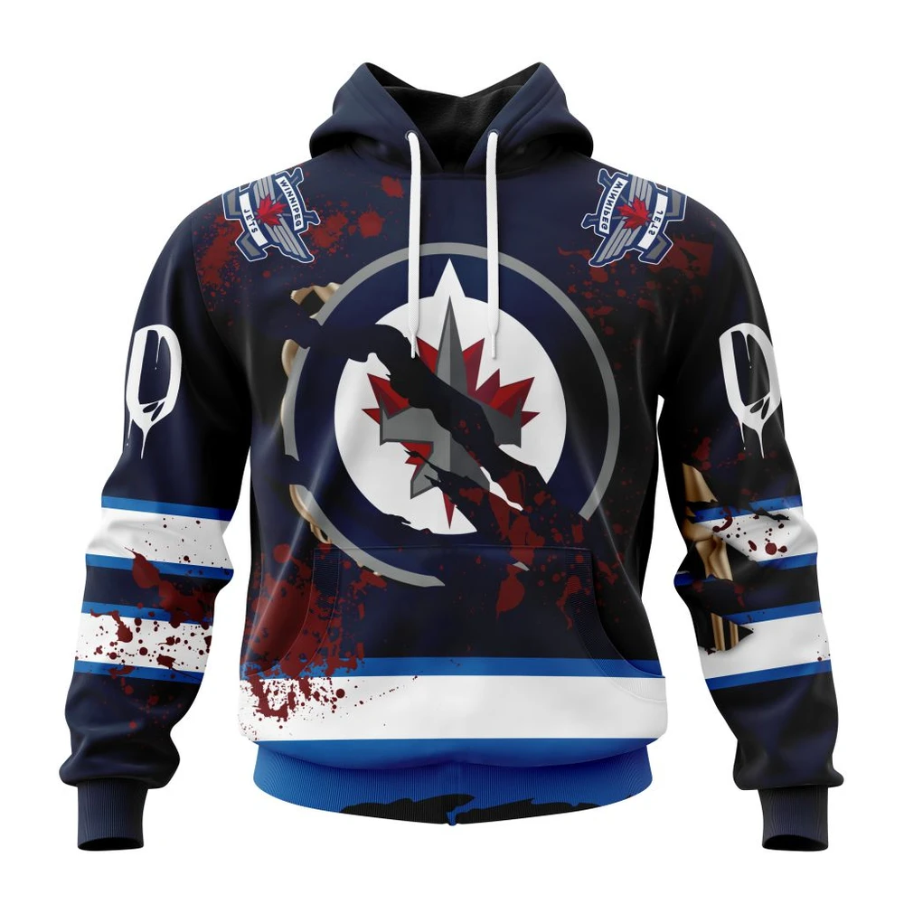 Winnipeg Jets Specialized Design Jersey With Your Ribs For Halloween All Over Print Hoodie Style 42473