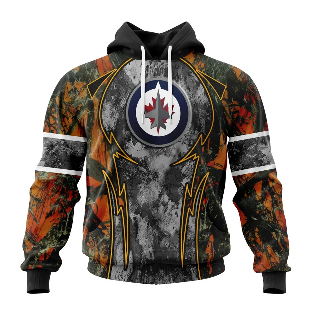Winnipeg Jets Specialized Design Wih Camo Concepts For Hungting In Forest All Over Print Hoodie Style 23822