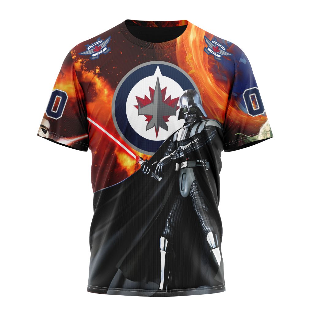 Winnipeg Jets Specialized Design X Star War Personalized Name And Number T-Shirt Oregontrailrvpk Shirt