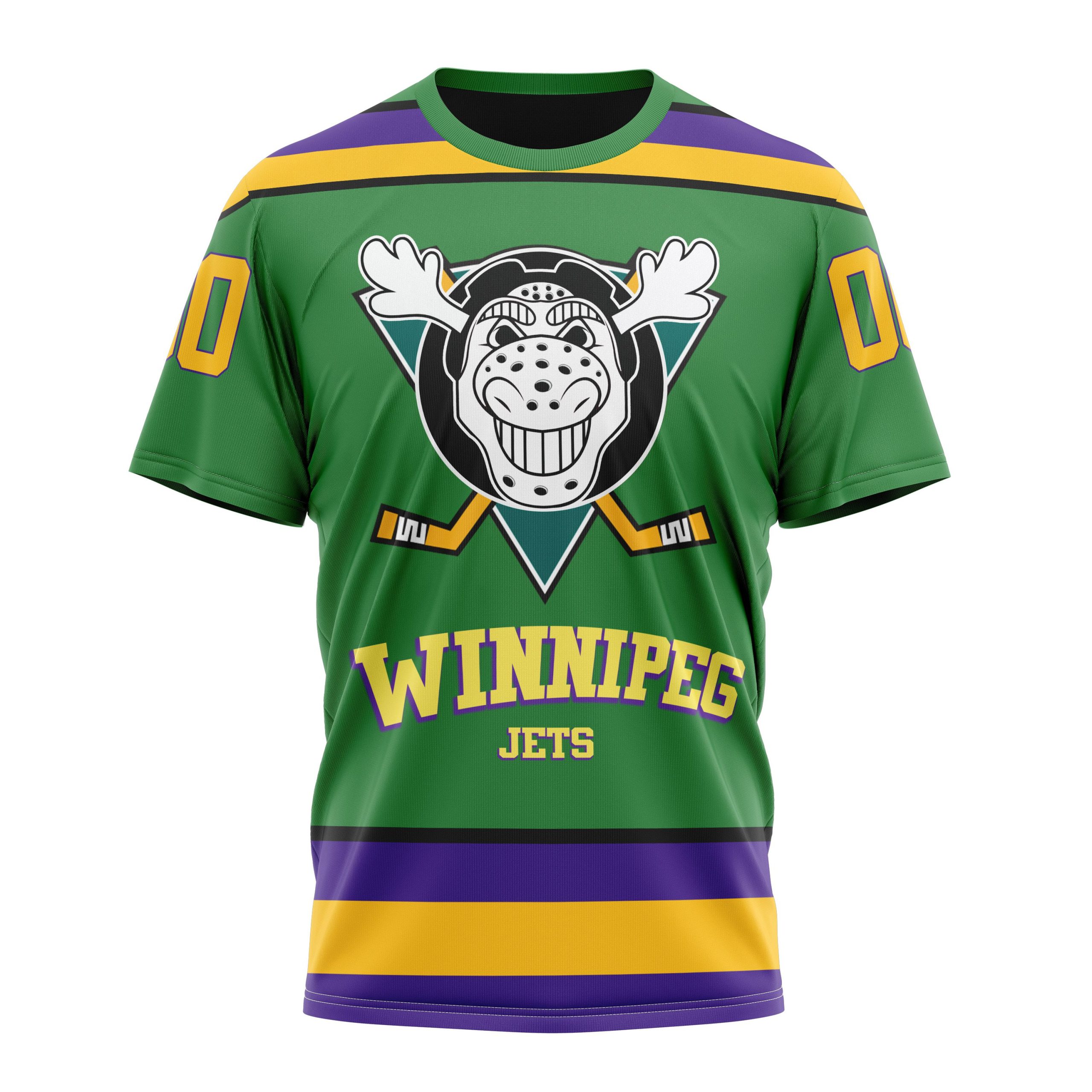 Winnipeg Jets Specialized Design X The Mighty Ducks Personalized Name And Number T-Shirt Oregontrailrvpk Shirt