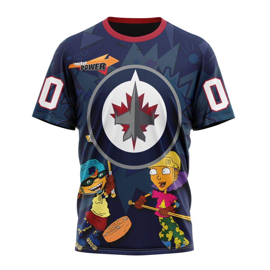 Winnipeg Jets Specialized For Rocket Power Personalized Name And Number T-Shirt Oregontrailrvpk Shirt