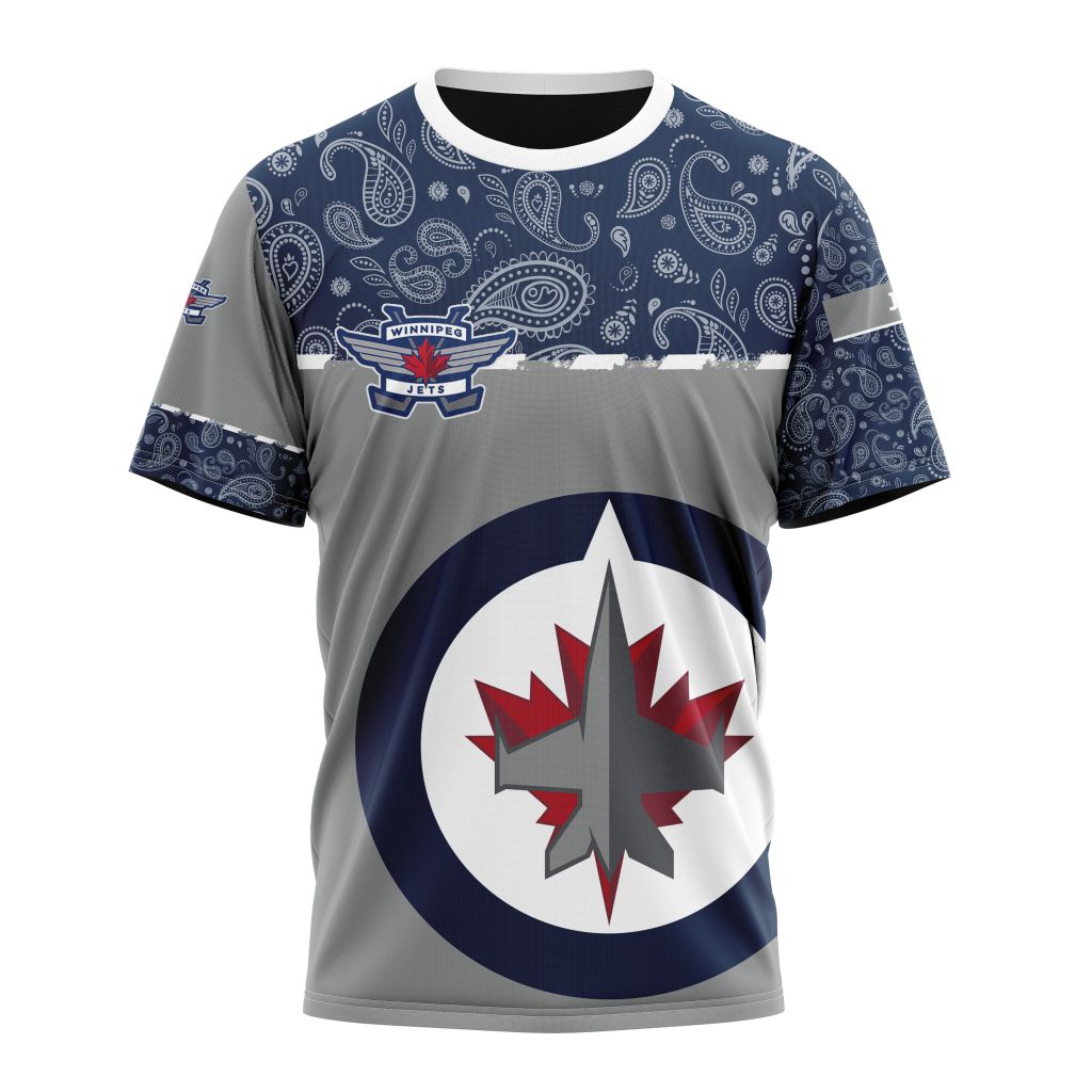Winnipeg Jets Specialized Jersey Hockey With Paisley Personalized Name And Number T-Shirt Oregontrailrvpk Shirt