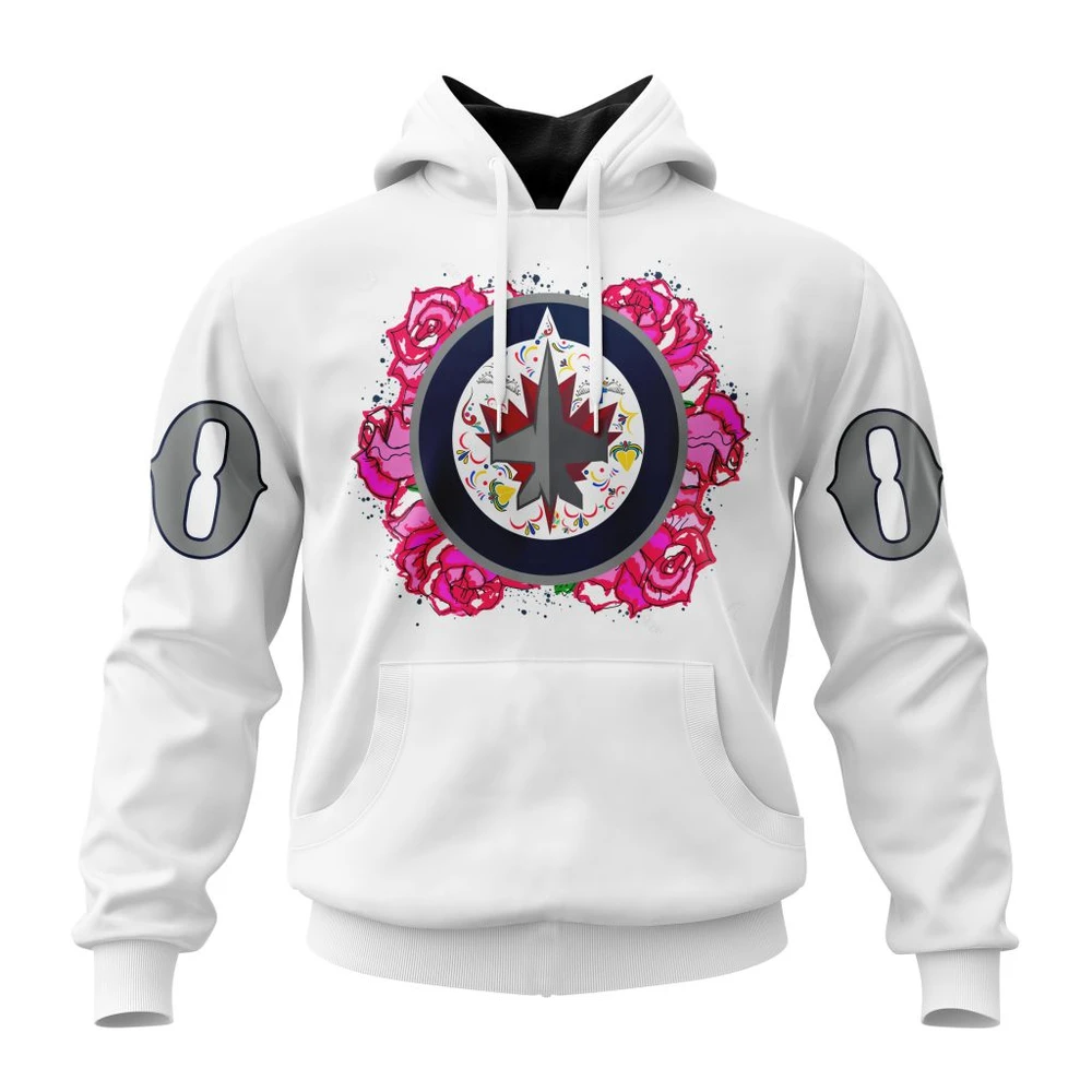 Winnipeg Jets Specialized Unisex Kits Dia De Muertos All Over Print Hoodie Style 90803