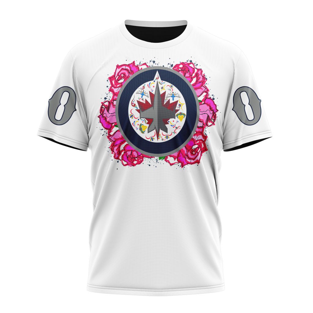 Winnipeg Jets Specialized Unisex Kits Dia De Muertos Personalized Name And Number T-Shirt Oregontrailrvpk Shirt