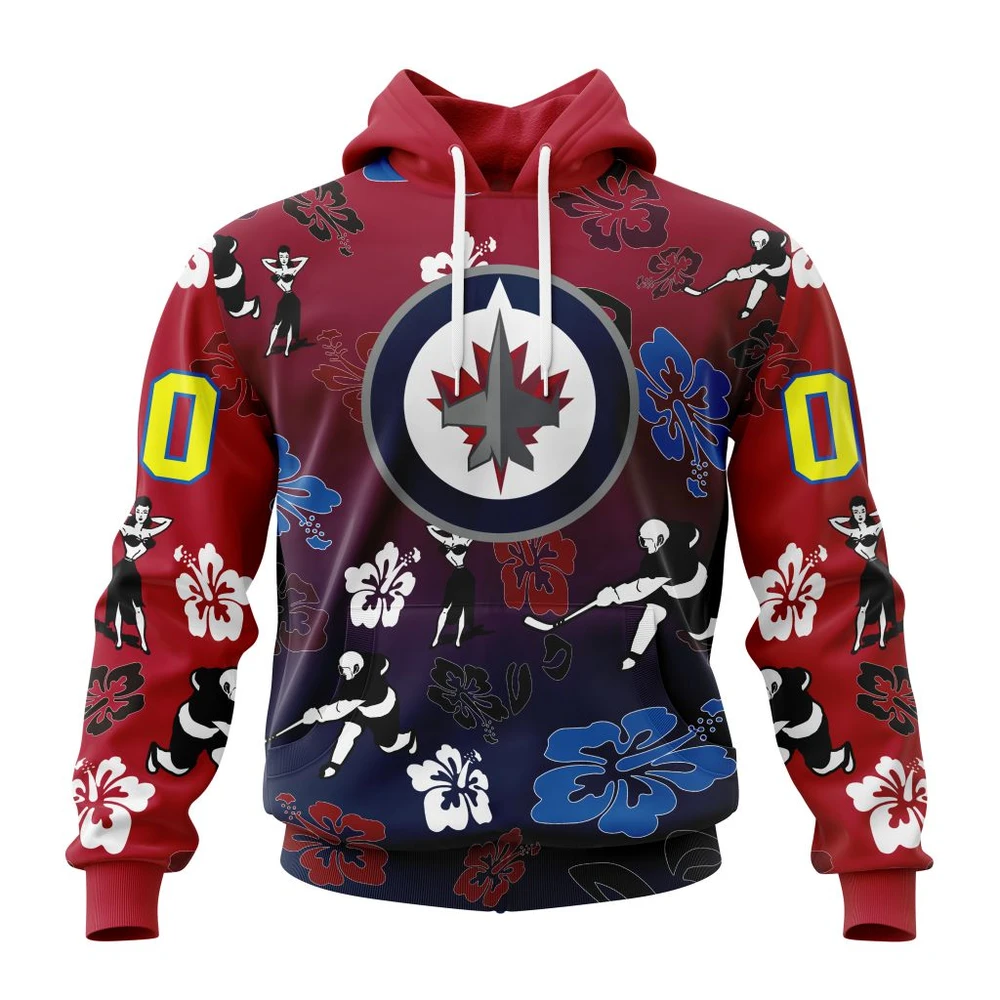 Winnipeg Jets X Hawaii Specialized Design For Hawaiia All Over Print Hoodie Style 18853