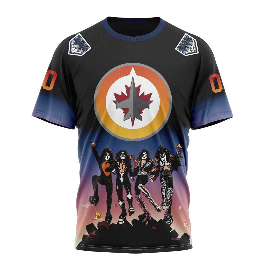 Winnipeg Jets X KISS Band Design Personalized Name And Number T-Shirt Oregontrailrvpk Shirt