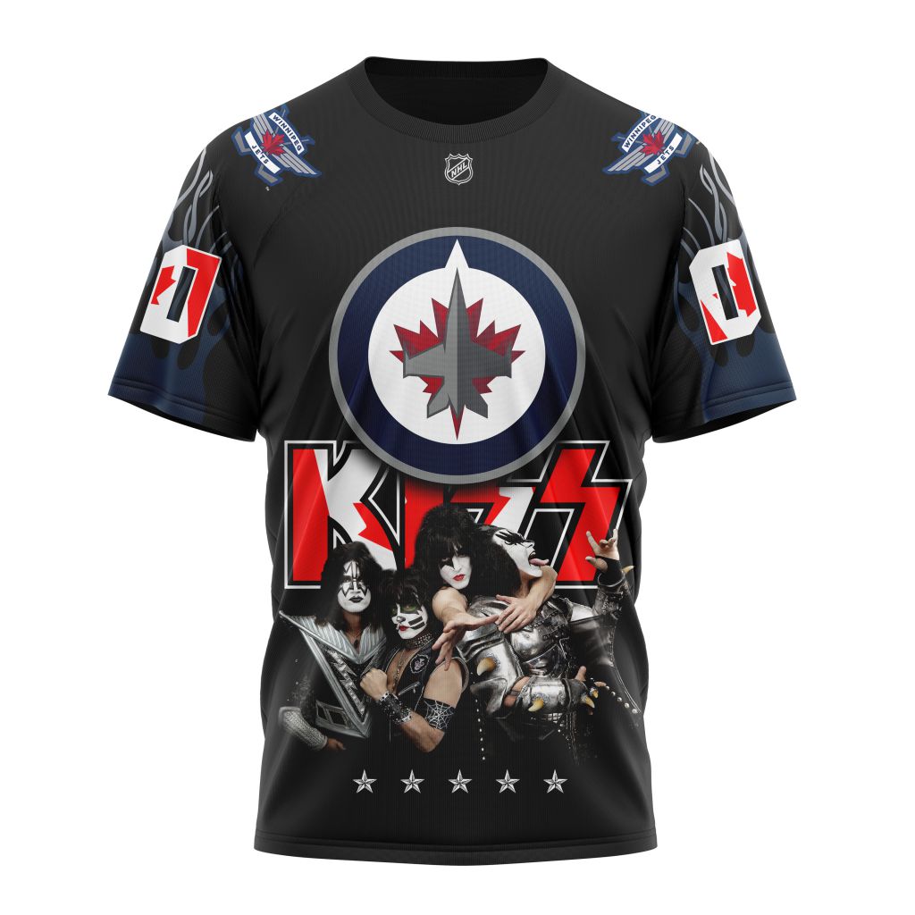 Winnipeg Jets X Kiss Specialized Design Personalized Name And Number T-Shirt Oregontrailrvpk Shirt
