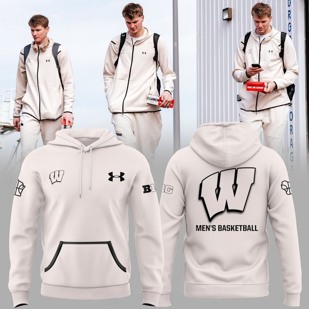 Wisconsin Badgers Men's March Madness Basketball Hoodie